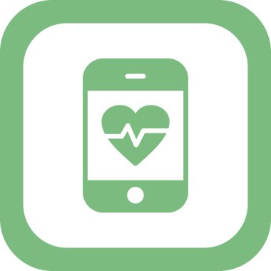 Modern uygulama simgesinin vektör çizimi. Tıbbi Uygulama