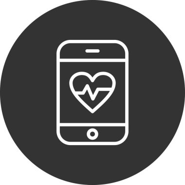 Modern uygulama simgesinin vektör çizimi. Tıbbi Uygulama