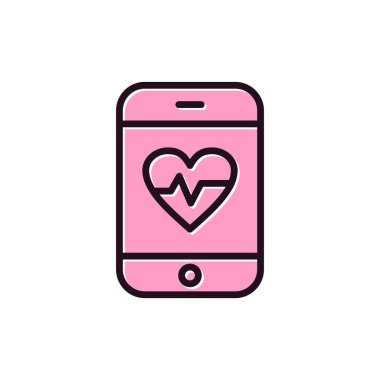 Modern uygulama simgesinin vektör çizimi. Tıbbi Uygulama