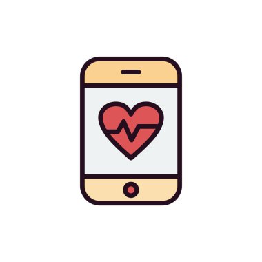 Modern uygulama simgesinin vektör çizimi. Tıbbi Uygulama