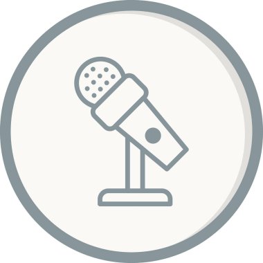 mikrofon ikonu vektör illüstrasyonu. Mikrofon Duruşu