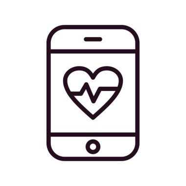 Modern uygulama simgesinin vektör çizimi. Tıbbi Uygulama