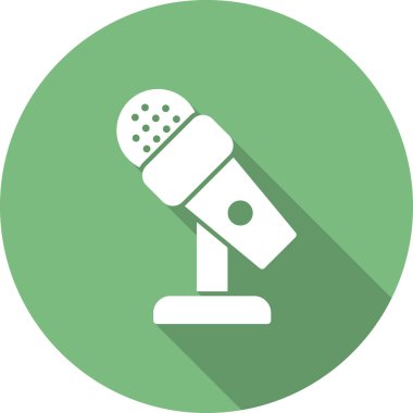 mikrofon ikonu vektör illüstrasyonu. Mikrofon Duruşu