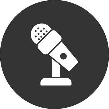 mikrofon ikonu vektör illüstrasyonu. Mikrofon Duruşu