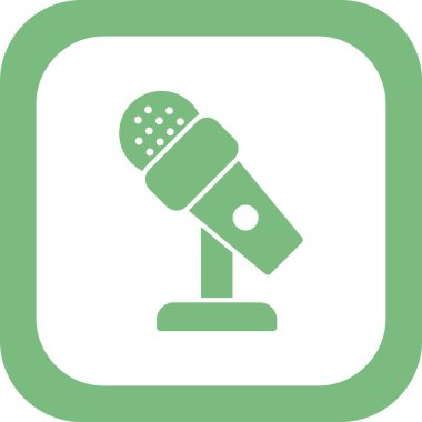 mikrofon ikonu vektör illüstrasyonu. Mikrofon Duruşu