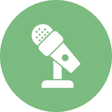 mikrofon ikonu vektör illüstrasyonu. Mikrofon Duruşu