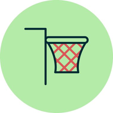 Basketbol. Web simgesi basit bir illüstrasyon. Ağ 