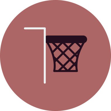 Basketbol. Web simgesi basit bir illüstrasyon. Ağ 