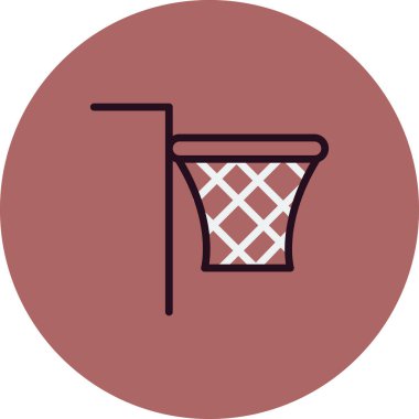 Basketbol. Web simgesi basit bir illüstrasyon. Ağ 