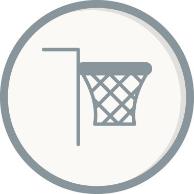 Basketbol. Web simgesi basit bir illüstrasyon. Ağ 