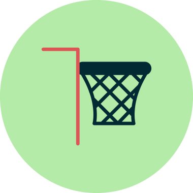 Basketbol ikonu vektör illüstrasyonu. Ağ 