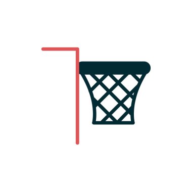 Basketbol ikonu vektör illüstrasyonu. Ağ 