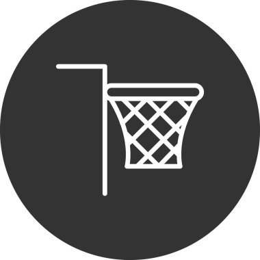 Basketbol ikonu vektör illüstrasyonu. Ağ 