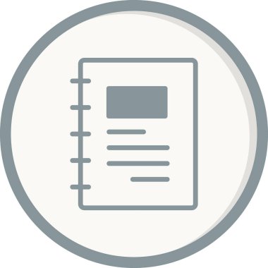 Not defteri simgesi, basit vektör çizim