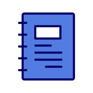 Not defteri simgesi, basit vektör çizim