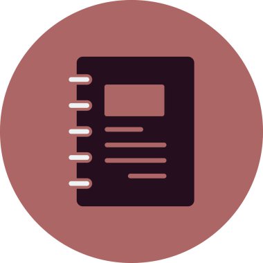 Not defteri simgesi, basit vektör çizim