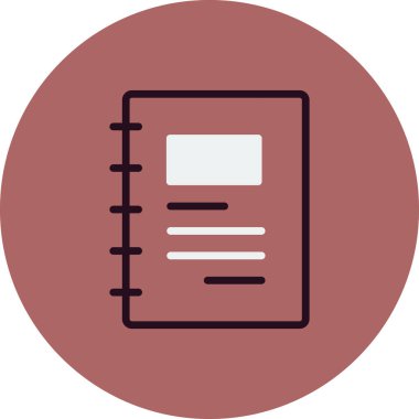 Not defteri simgesi, basit vektör çizim