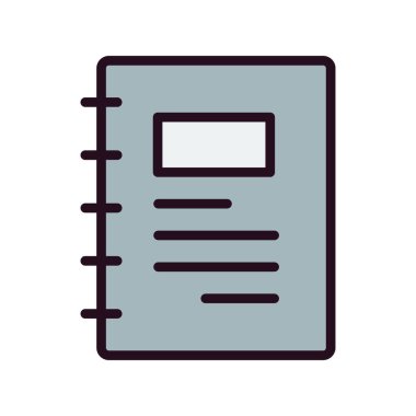 Not defteri simgesi, basit vektör çizim