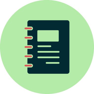 Not defteri simgesi, basit vektör çizim