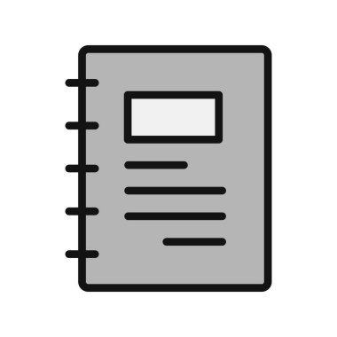 Not defteri simgesi, basit vektör çizim