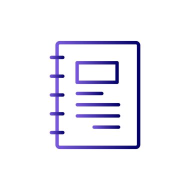 Not defteri simgesi, basit vektör çizim