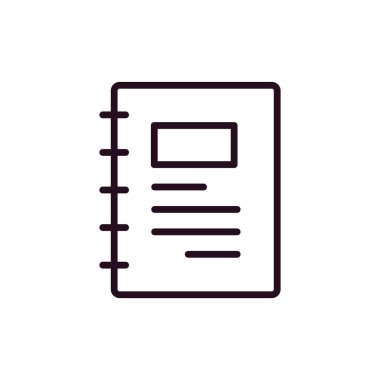 Not defteri simgesi, basit vektör çizim