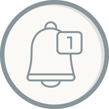 Zil. Basit web simgesi tasarımı. Bildirim 