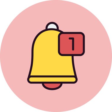 Zil. Basit web simgesi tasarımı. Bildirim 