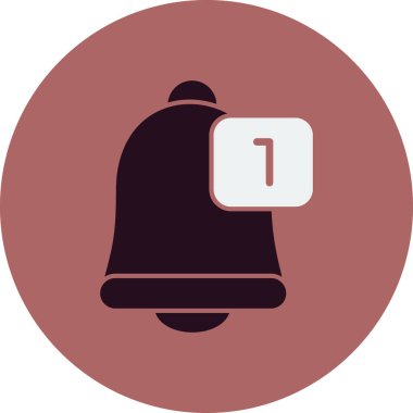 Zil. Basit web simgesi tasarımı. Bildirim 