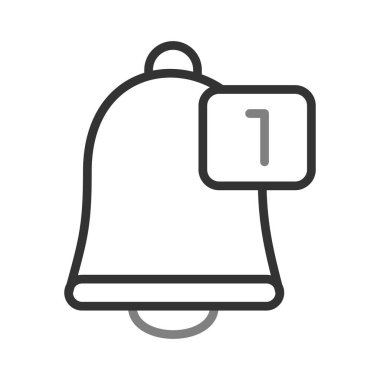 Zil. Basit web simgesi tasarımı. Bildirim 