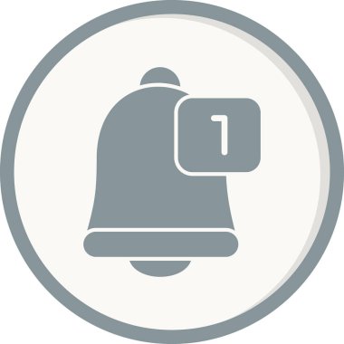 Zil. Basit web simgesi tasarımı. Bildirim 