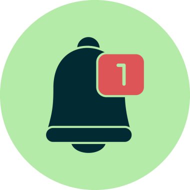 Zil. Basit web simgesi tasarımı. Bildirim 