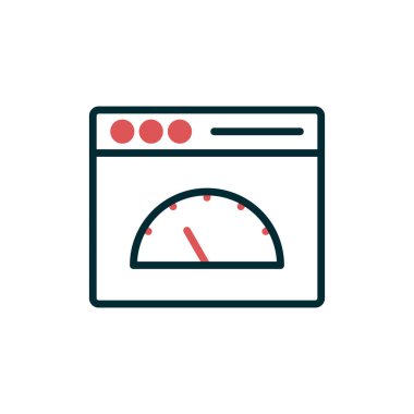 Günümüz ikonunun vektör çizimi. Sayfa Hızı 