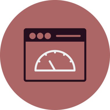 Günümüz ikonunun vektör çizimi. Sayfa Hızı 