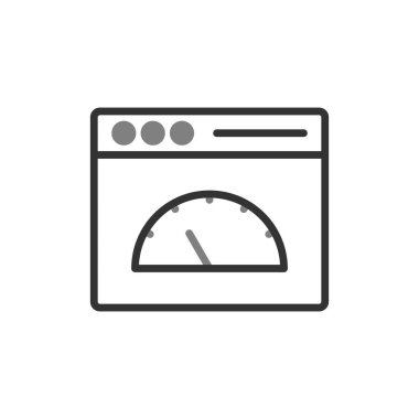 Günümüz ikonunun vektör çizimi. Sayfa Hızı 