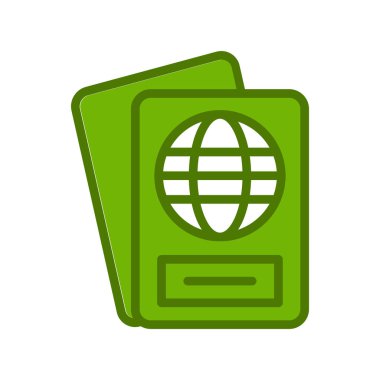 Pasaport. Web simgesi basit illüstrasyon 