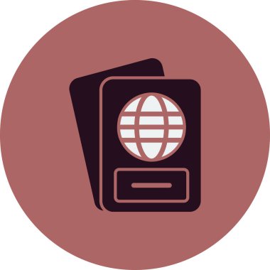 Pasaport. Web simgesi basit illüstrasyon 