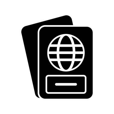 Pasaport. Web simgesi basit illüstrasyon 