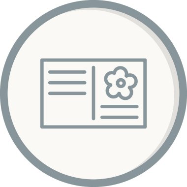 Kartpostal simgesinin vektör çizimi