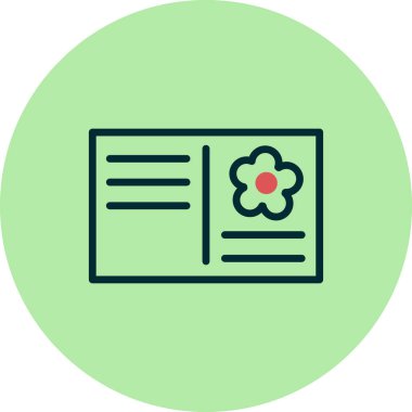 Kartpostal simgesinin vektör çizimi