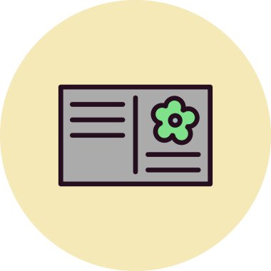 Kartpostal simgesinin vektör çizimi