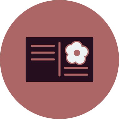 Kartpostal simgesinin vektör çizimi