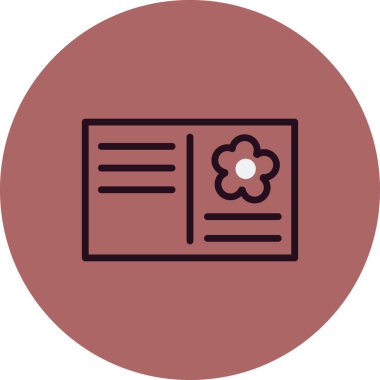 Kartpostal simgesinin vektör çizimi