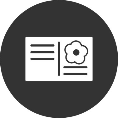 Kartpostal simgesinin vektör çizimi