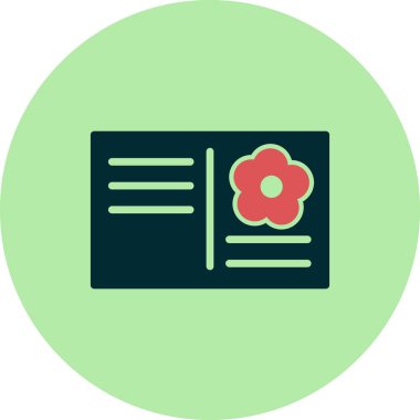 Kartpostal simgesinin vektör çizimi