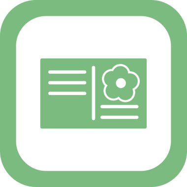 Kartpostal simgesinin vektör çizimi