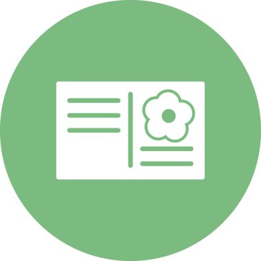 Kartpostal simgesinin vektör çizimi