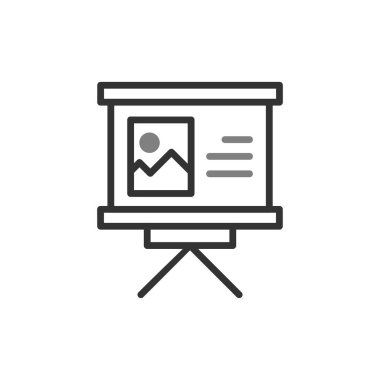 sunum simgesi vektör illüstrasyonu 