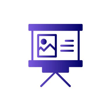 sunum simgesi vektör illüstrasyonu 