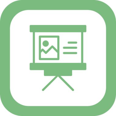 sunum simgesi vektör illüstrasyonu 